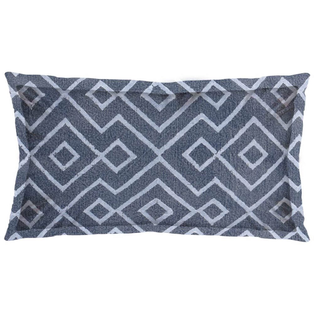 Mercana - Boswell III 14 x 26 Blue Diamond Patterned Pillow Cover - 67349_CLOSEOUT view 1