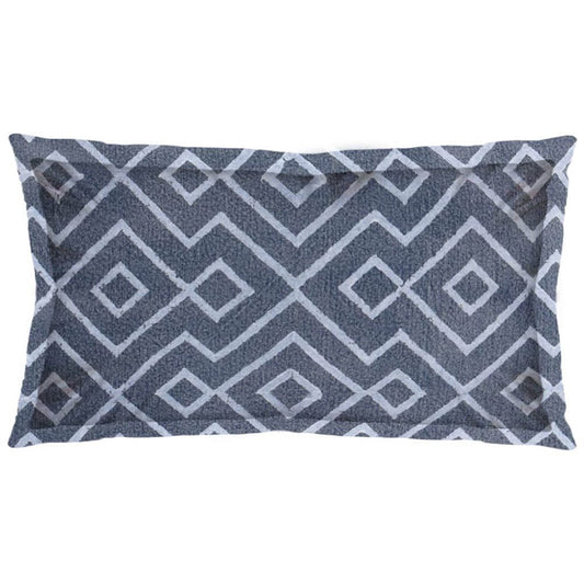 Mercana - Boswell III 14 x 26 Blue Diamond Patterned Pillow Cover - 67349_CLOSEOUT view 1
