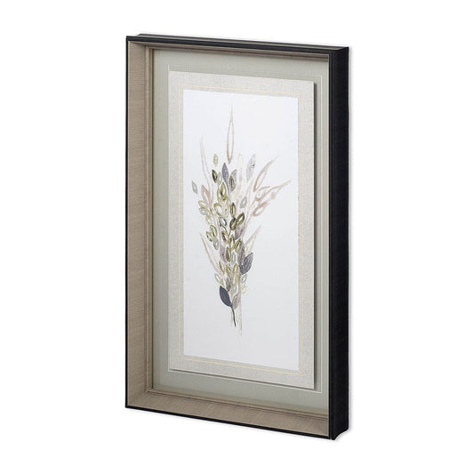 Mercana - Botanica Whimsy I by June Erica Vess a Hand Embellished Textured Framed Art Print Matted under Glass - 11403 view 1