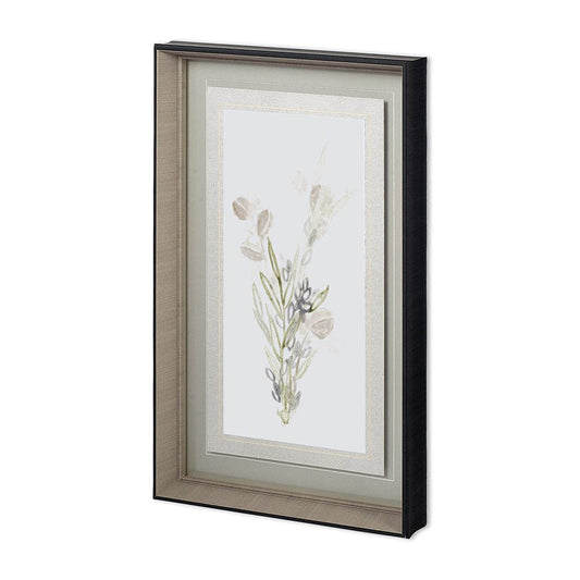 Mercana - Botanica Whimsy II by June Erica Vess Hand Embellished Textured Framed Art Print Matted under Glass - 11404 view 1