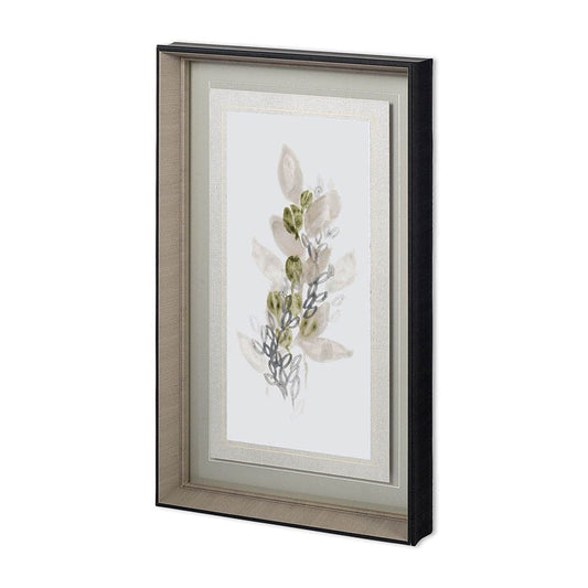 Mercana - Botanica Whimsy III by June Erica Vess Hand Embellished Textured Framed Art Print Matted under Glass - 11405 view 1