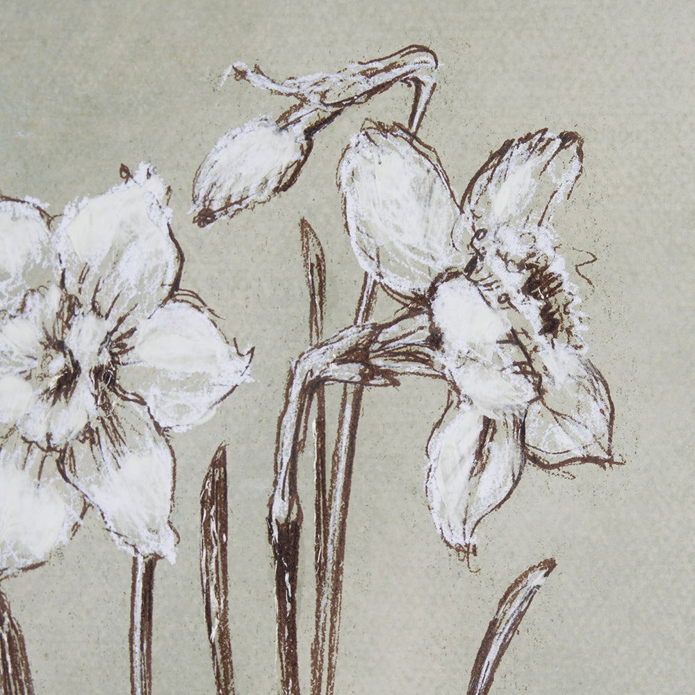 Mercana - Botanical Sketch I green by Mercana Studio Hand Embellished Framed Art Print Matted under Glass - 15352 view 7