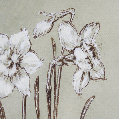 Mercana - Botanical Sketch I green by Mercana Studio Hand Embellished Framed Art Print Matted under Glass - 15352 view 7