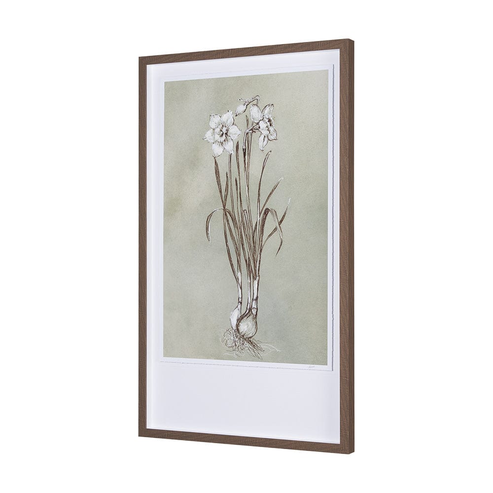 Mercana - Botanical Sketch II green by Mercana Studio Hand Embellished Framed Art Print Matted under Glass - 15353 view 2