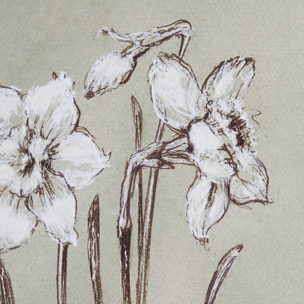 Mercana - Botanical Sketch IV green by Mercana Studio Hand Embellished Framed Art Print Matted under Glass - 15354 view 7