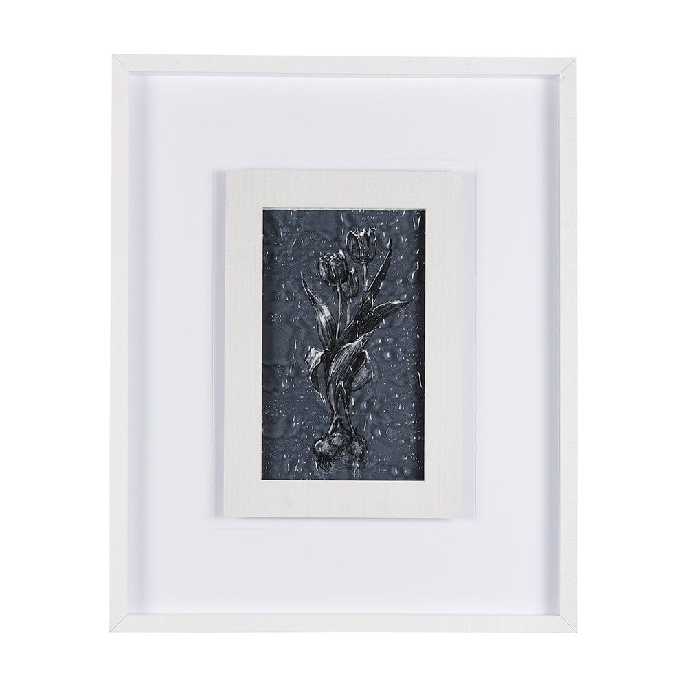 Mercana - Botanical sketches I Blue by Mercana Studio Hand Embellished Framed Art Print Matted under Glass - 14569 view 1
