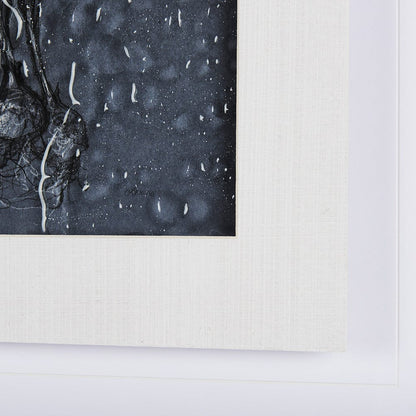 Mercana - Botanical sketches I Blue by Mercana Studio Hand Embellished Framed Art Print Matted under Glass - 14569 view 6