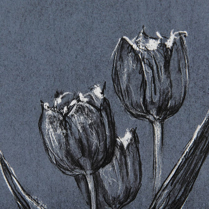 Mercana - Botanical sketches I Blue by Mercana Studio Hand Embellished Framed Art Print Matted under Glass - 14581 view 7