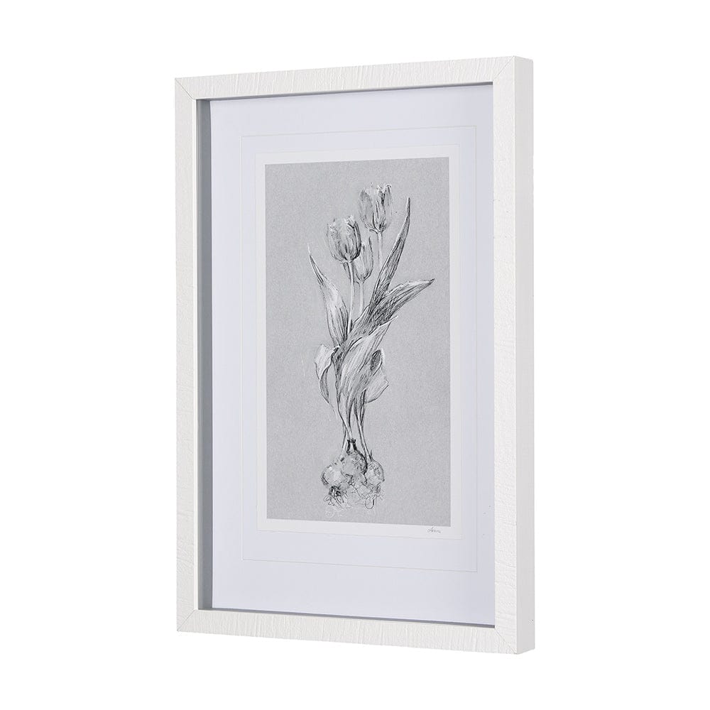 Mercana - Botanical sketches I Grey by Mercana Studio Hand Embellished Framed Art Print Matted under Glass - 14592 view 2