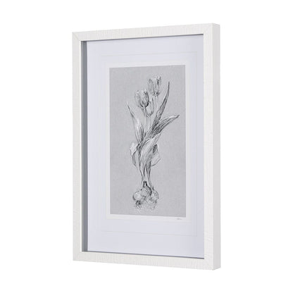 Mercana - Botanical sketches I Grey by Mercana Studio Hand Embellished Framed Art Print Matted under Glass - 14592 view 2