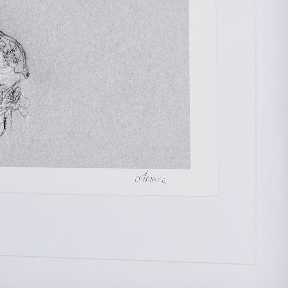 Mercana - Botanical sketches I Grey by Mercana Studio Hand Embellished Framed Art Print Matted under Glass - 14592 view 6