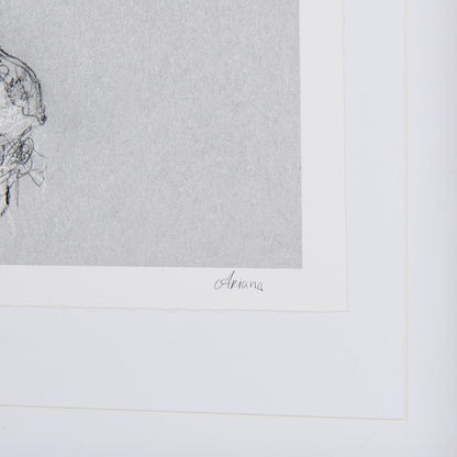 Mercana - Botanical sketches I Grey by Mercana Studio Hand Embellished Framed Art Print Matted under Glass - 14592 view 6