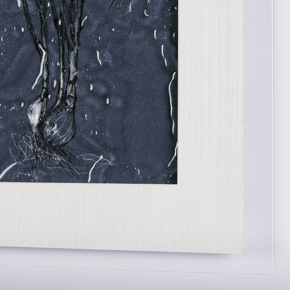 Mercana - Botanical sketches II Blue by Mercana Studio Hand Embellished Framed Art Print Matted under Glass - 14570 view 6