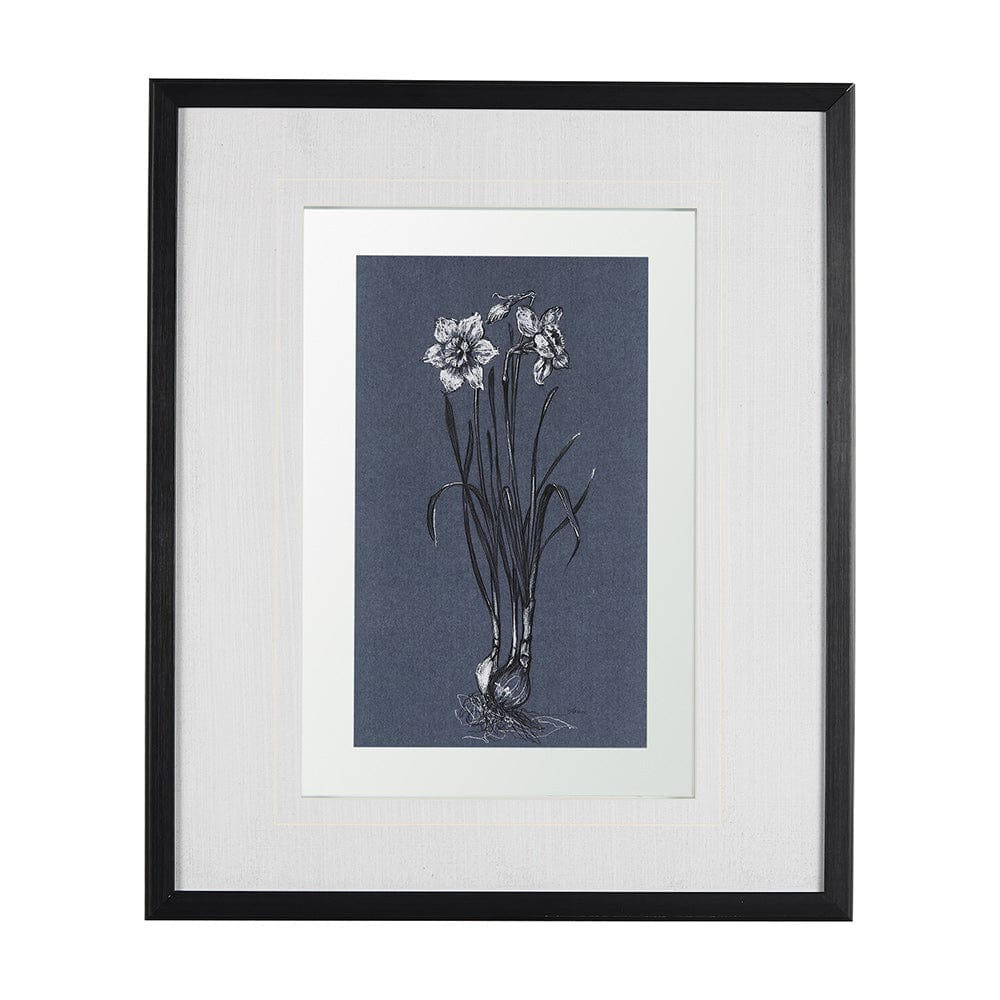 Mercana - Botanical sketches II Blue by Mercana Studio Hand Embellished Framed Art Print Matted under Glass - 14576 view 1