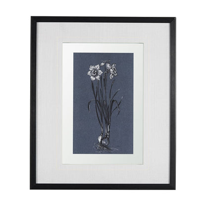 Mercana - Botanical sketches II Blue by Mercana Studio Hand Embellished Framed Art Print Matted under Glass - 14576 view 1