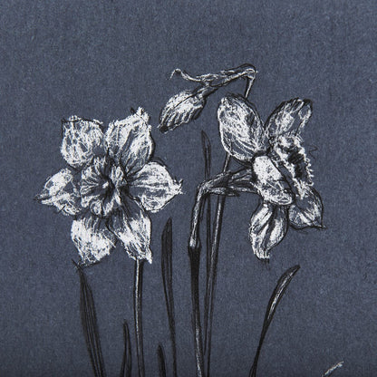 Mercana - Botanical sketches II Blue by Mercana Studio Hand Embellished Framed Art Print Matted under Glass - 14576 view 7