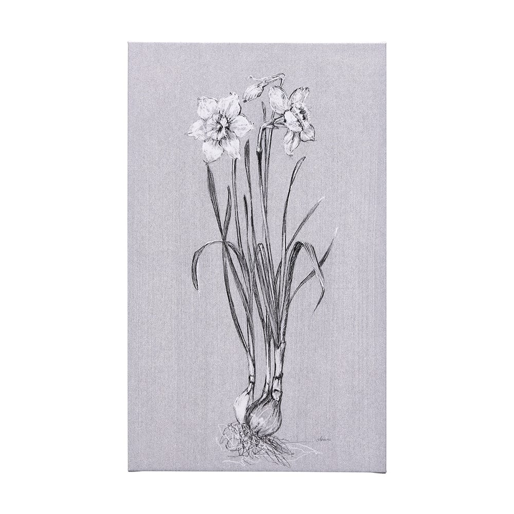 Mercana - Botanical sketches II Grey by Mercana Studio a Hand Embellished Textured Canvas - 102372-L view 1