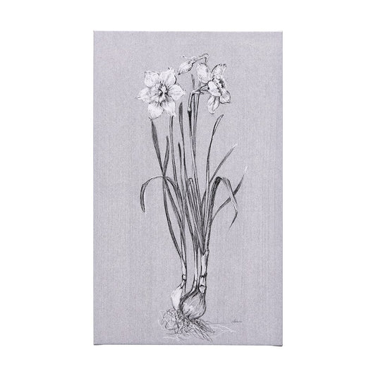 Mercana - Botanical sketches II Grey by Mercana Studio a Hand Embellished Textured Canvas - 102372-L view 1
