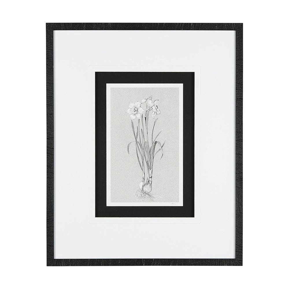 Mercana - Botanical sketches II Grey by Mercana Studio Hand Embellished Framed Art Print Matted under Glass - 14535 view 1