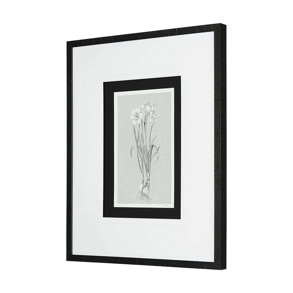 Mercana - Botanical sketches II Grey by Mercana Studio Hand Embellished Framed Art Print Matted under Glass - 14535 view 2