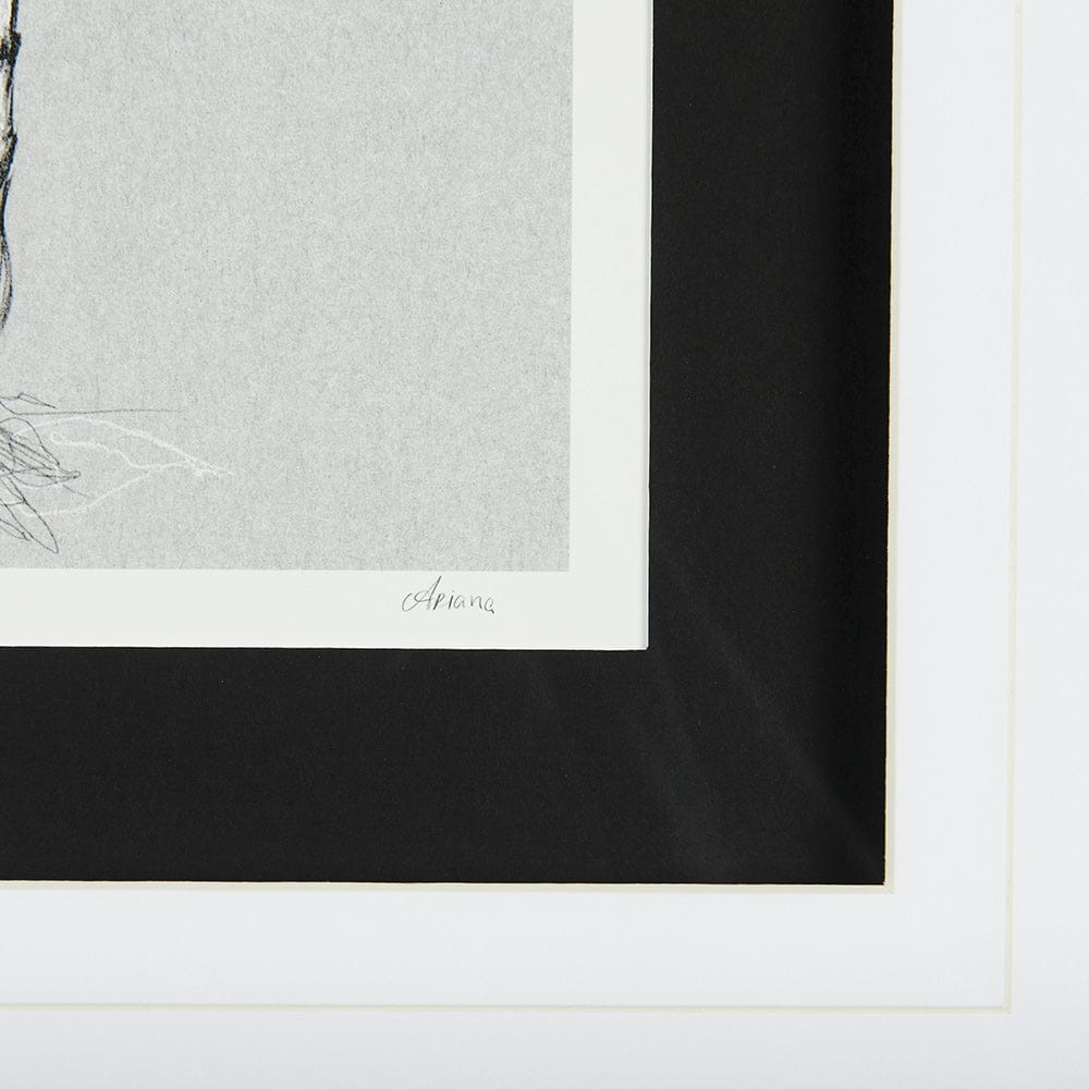 Mercana - Botanical sketches II Grey by Mercana Studio Hand Embellished Framed Art Print Matted under Glass - 14535 view 6