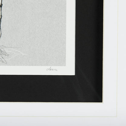 Mercana - Botanical sketches II Grey by Mercana Studio Hand Embellished Framed Art Print Matted under Glass - 14535 view 6