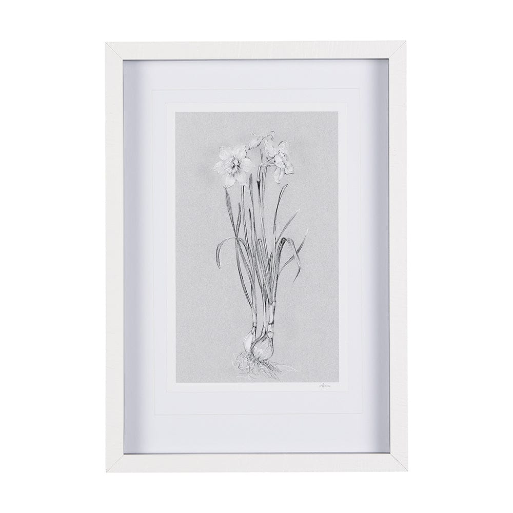Mercana - Botanical sketches II Grey by Mercana Studio Hand Embellished Framed Art Print Matted under Glass - 14593 view 1
