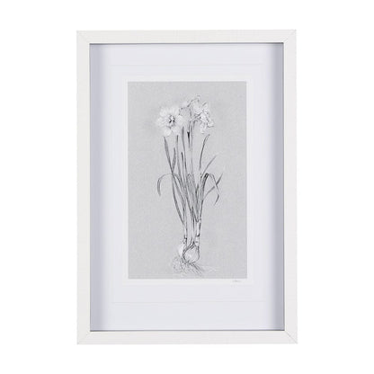 Mercana - Botanical sketches II Grey by Mercana Studio Hand Embellished Framed Art Print Matted under Glass - 14593 view 1