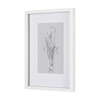 Mercana - Botanical sketches II Grey by Mercana Studio Hand Embellished Framed Art Print Matted under Glass - 14593 view 2