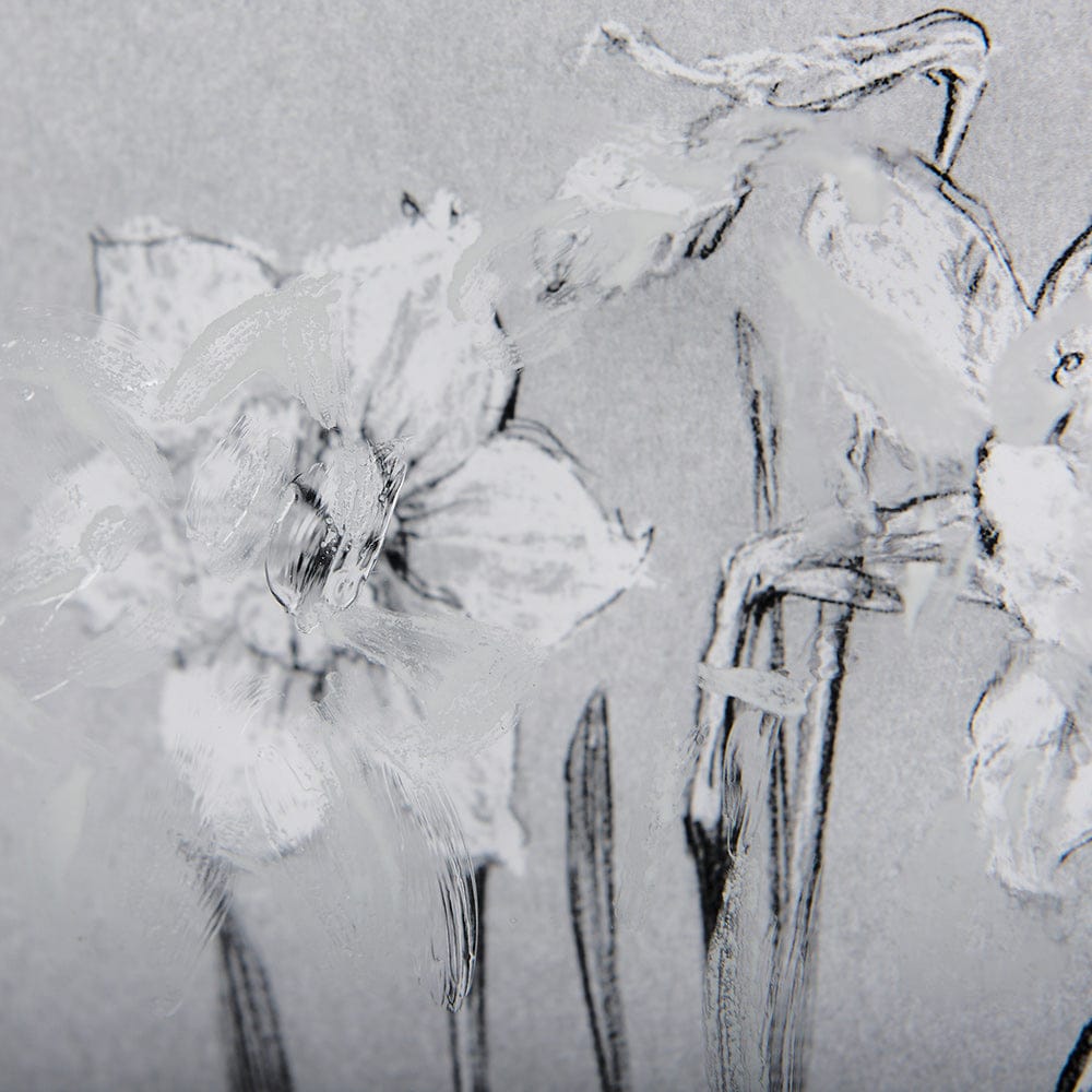 Mercana - Botanical sketches II Grey by Mercana Studio Hand Embellished Framed Art Print Matted under Glass - 14593 view 7