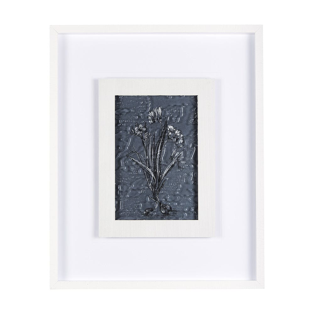 Mercana - Botanical sketches III Blue by Mercana Studio Hand Embellished Framed Art Print Matted under Glass - 14567 view 1