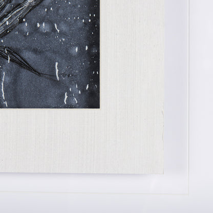 Mercana - Botanical sketches IV Blue by Mercana Studio Hand Embellished Framed Art Print Matted under Glass - 14568 view 6