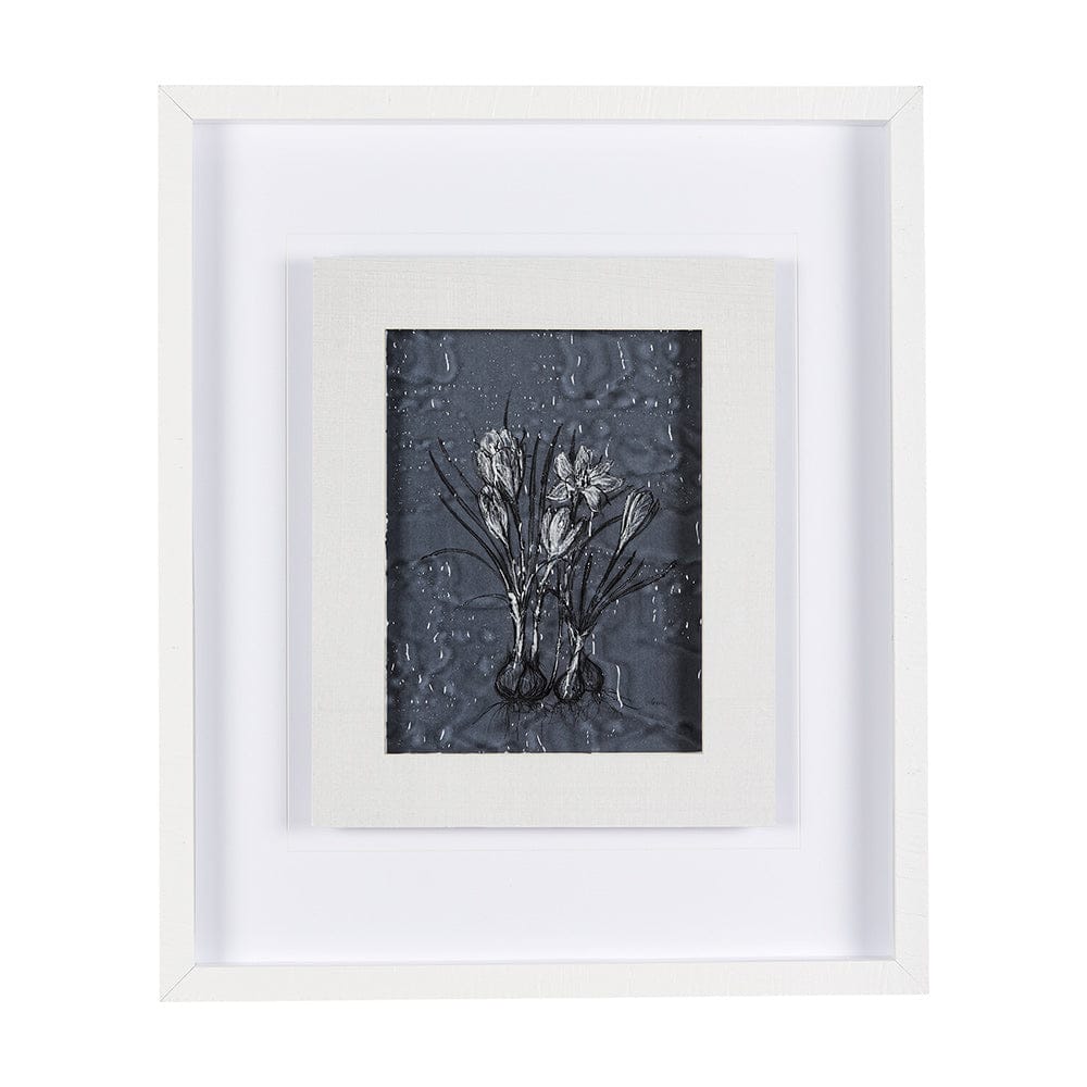Mercana - Botanical sketches V Blue by Mercana Studio Hand Embellished Framed Art Print Matted under Glass - 14565 view 1