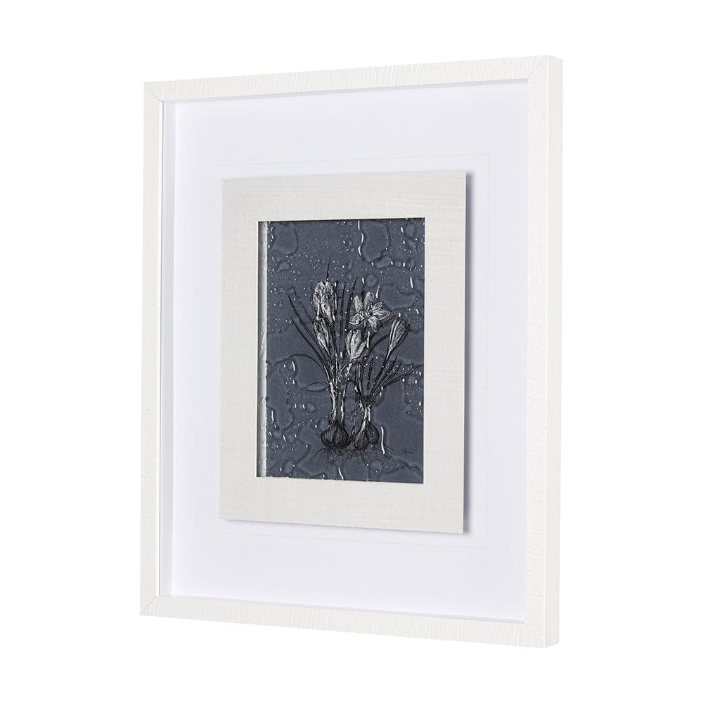 Mercana - Botanical sketches V Blue by Mercana Studio Hand Embellished Framed Art Print Matted under Glass - 14565 view 2