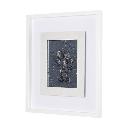 Mercana - Botanical sketches V Blue by Mercana Studio Hand Embellished Framed Art Print Matted under Glass - 14565 view 2