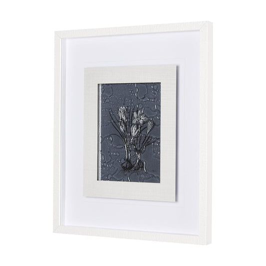 Mercana - Botanical sketches V Blue by Mercana Studio Hand Embellished Framed Art Print Matted under Glass - 14565 view 2