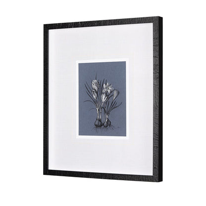 Mercana - Botanical sketches V Blue by Mercana Studio Hand Embellished Framed Art Print Matted under Glass - 14579 view 2