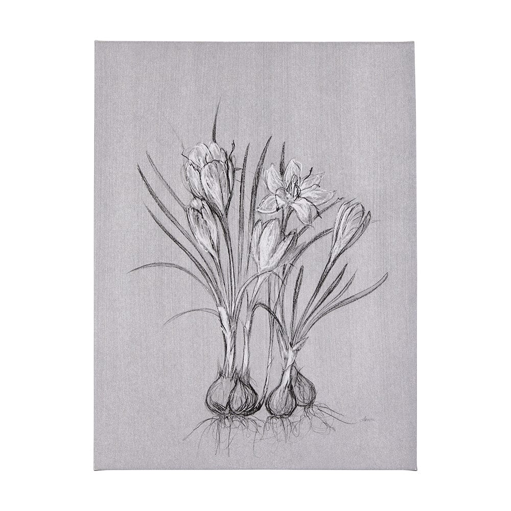 Mercana - Botanical sketches V Grey by Mercana Studio a Hand Embellished Textured Canvas - 102375-L view 1