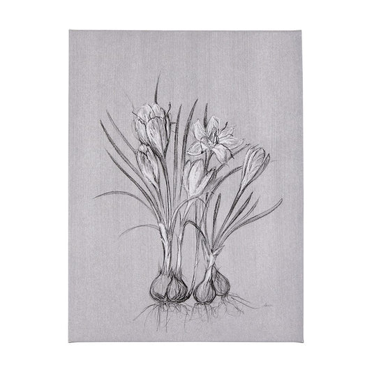Mercana - Botanical sketches V Grey by Mercana Studio a Hand Embellished Textured Canvas - 102375-L view 1