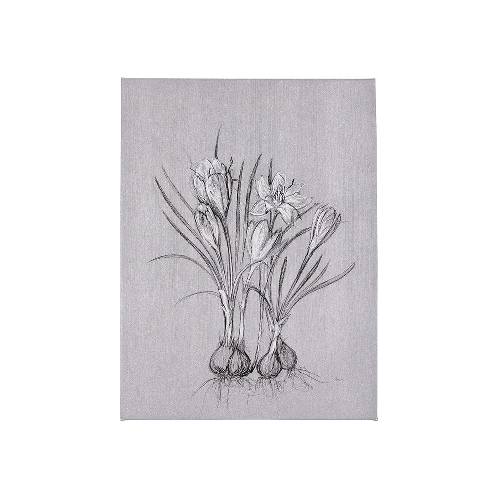 Mercana - Botanical sketches V Grey by Mercana Studio a Hand Embellished Textured Canvas - 102375-S view 1