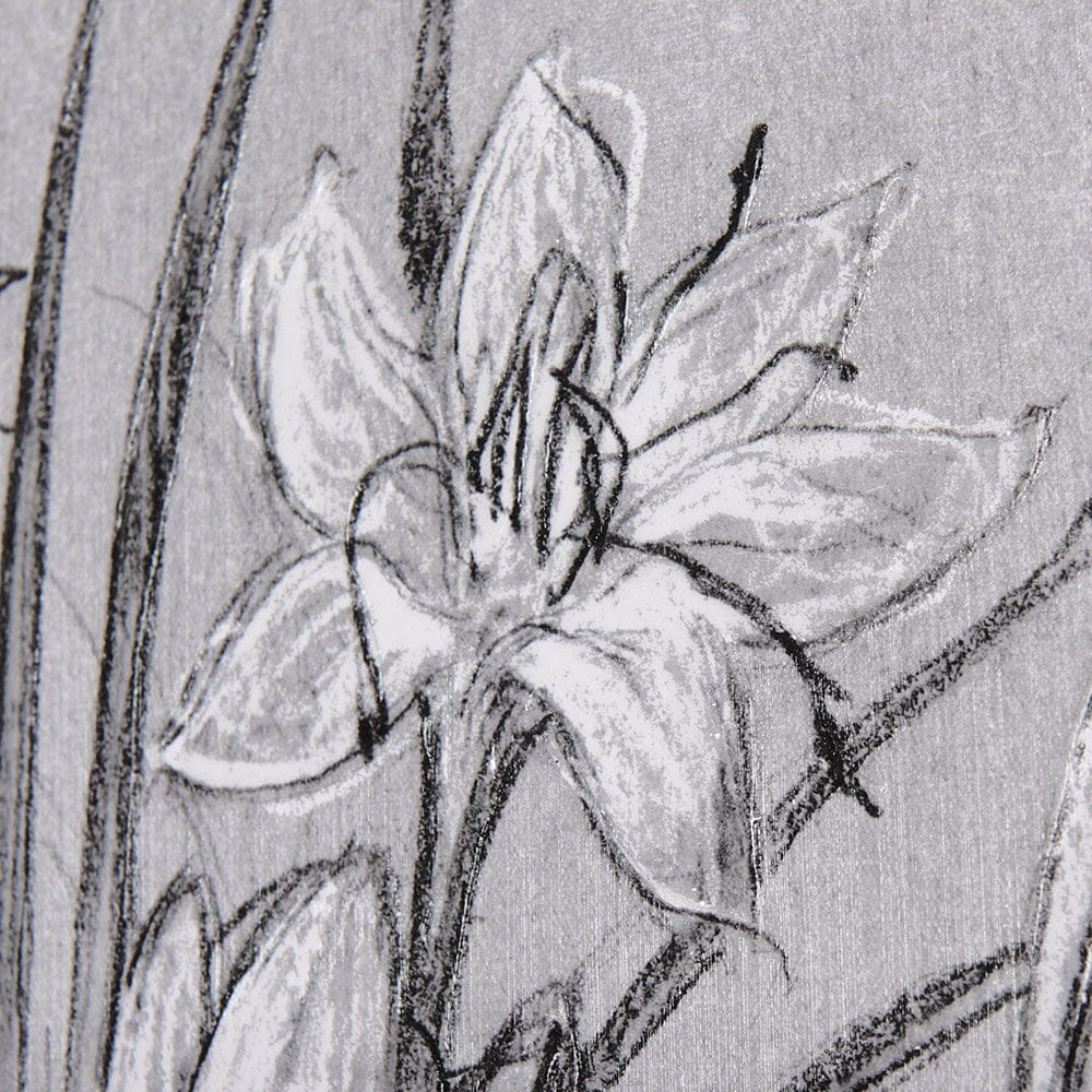 Mercana - Botanical sketches V Grey by Mercana Studio a Hand Embellished Textured Canvas - 102375-S view 7