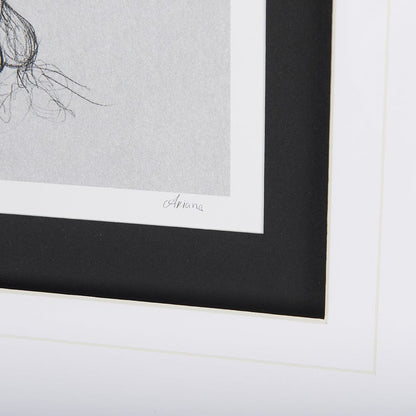 Mercana - Botanical sketches V Grey by Mercana Studio Hand Embellished Framed Art Print Matted under Glass - 14538 view 6