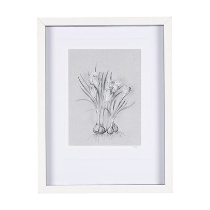 Mercana - Botanical sketches V Grey by Mercana Studio Hand Embellished Framed Art Print Matted under Glass - 14590 view 1