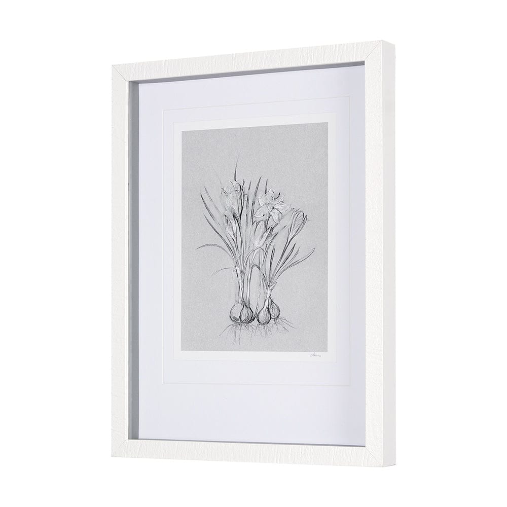 Mercana - Botanical sketches V Grey by Mercana Studio Hand Embellished Framed Art Print Matted under Glass - 14590 view 2