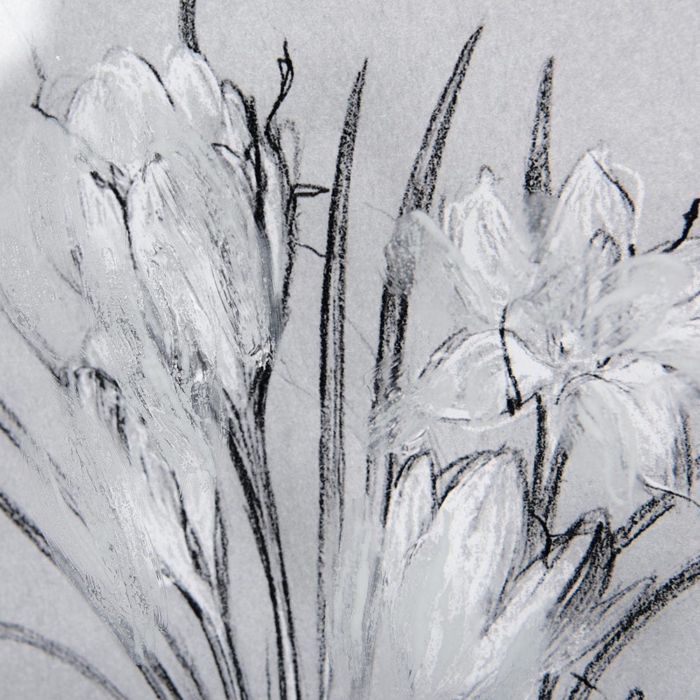 Mercana - Botanical sketches V Grey by Mercana Studio Hand Embellished Framed Art Print Matted under Glass - 14590 view 7