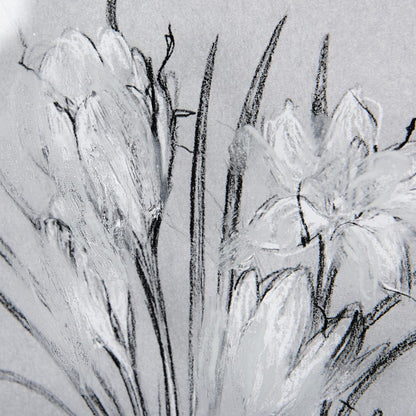 Mercana - Botanical sketches V Grey by Mercana Studio Hand Embellished Framed Art Print Matted under Glass - 14590 view 7