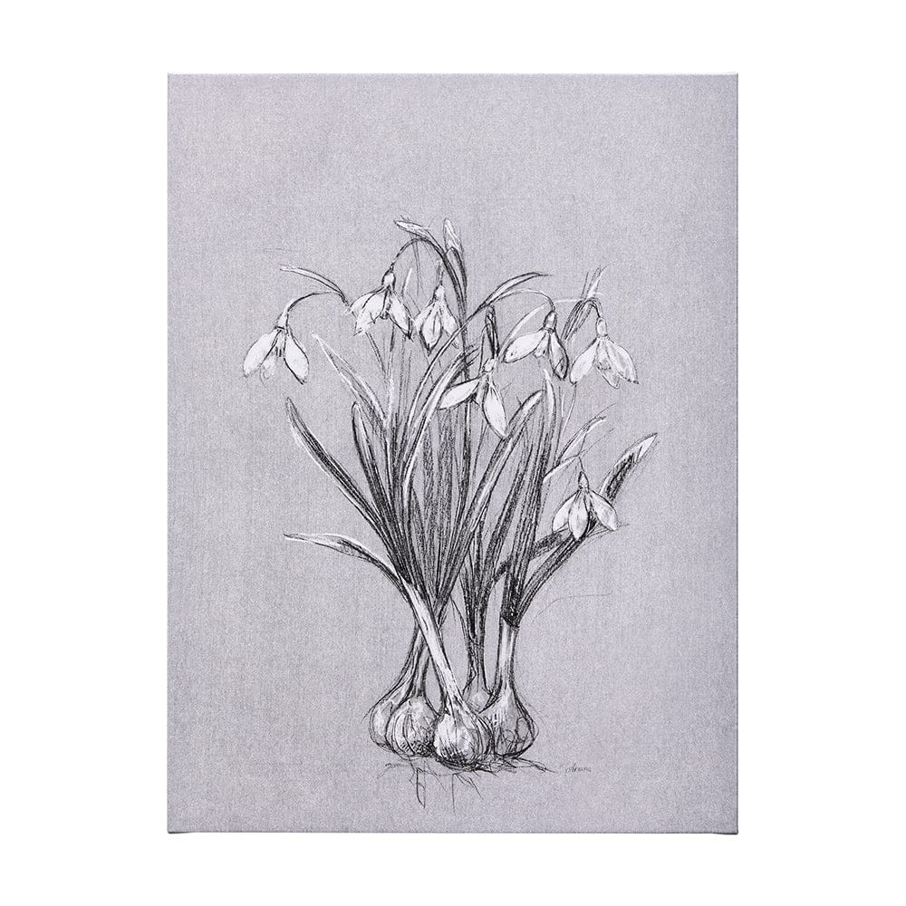Mercana - Botanical sketches VI Grey by Mercana Studio a Hand Embellished Textured Canvas - 102376-L view 1
