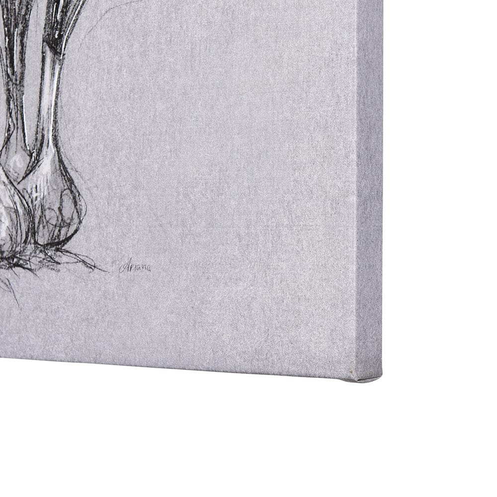 Mercana - Botanical sketches VI Grey by Mercana Studio a Hand Embellished Textured Canvas - 102376-L view 5