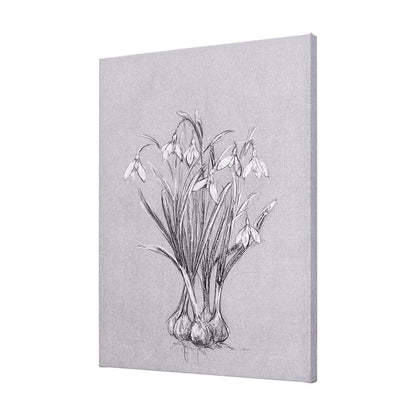 Mercana - Botanical sketches VI Grey by Mercana Studio a Hand Embellished Textured Canvas - 102376-S view 2