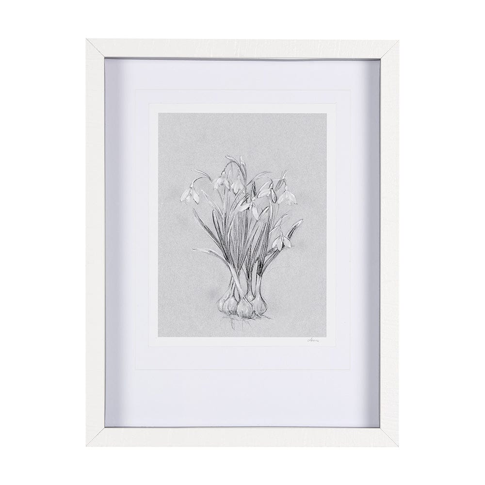 Mercana - Botanical sketches VI Grey by Mercana Studio Hand Embellished Framed Art Print Matted under Glass - 14591 view 1